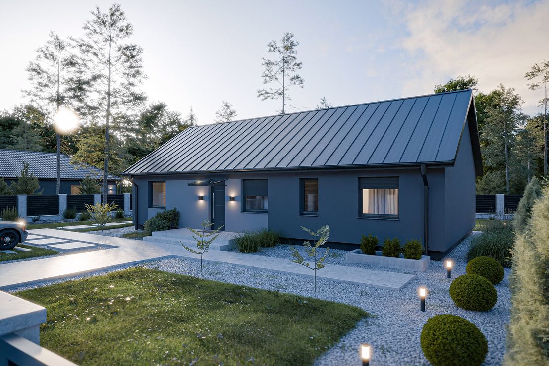 Dom prefabrykowany Parterowy 110B (HFX1013)