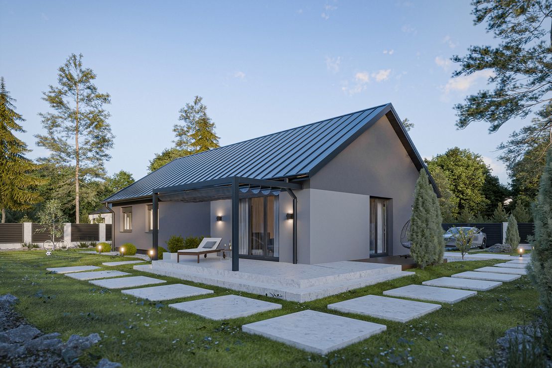 Dom prefabrykowany Parterowy 110B (HFX1013)