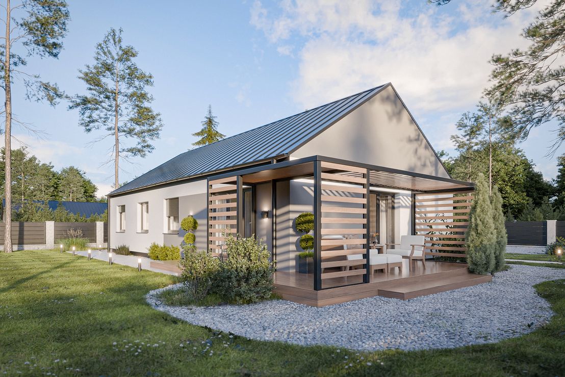 Dom prefabrykowany Parterowy 110C (HFX1014)