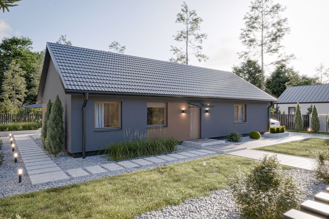 Dom prefabrykowany Parterowy 120A (HFX1015)