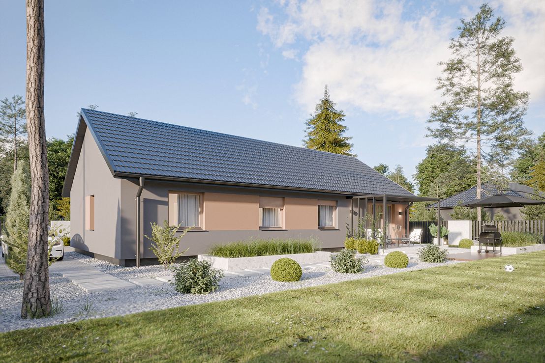 Dom prefabrykowany Parterowy 120A (HFX1015)