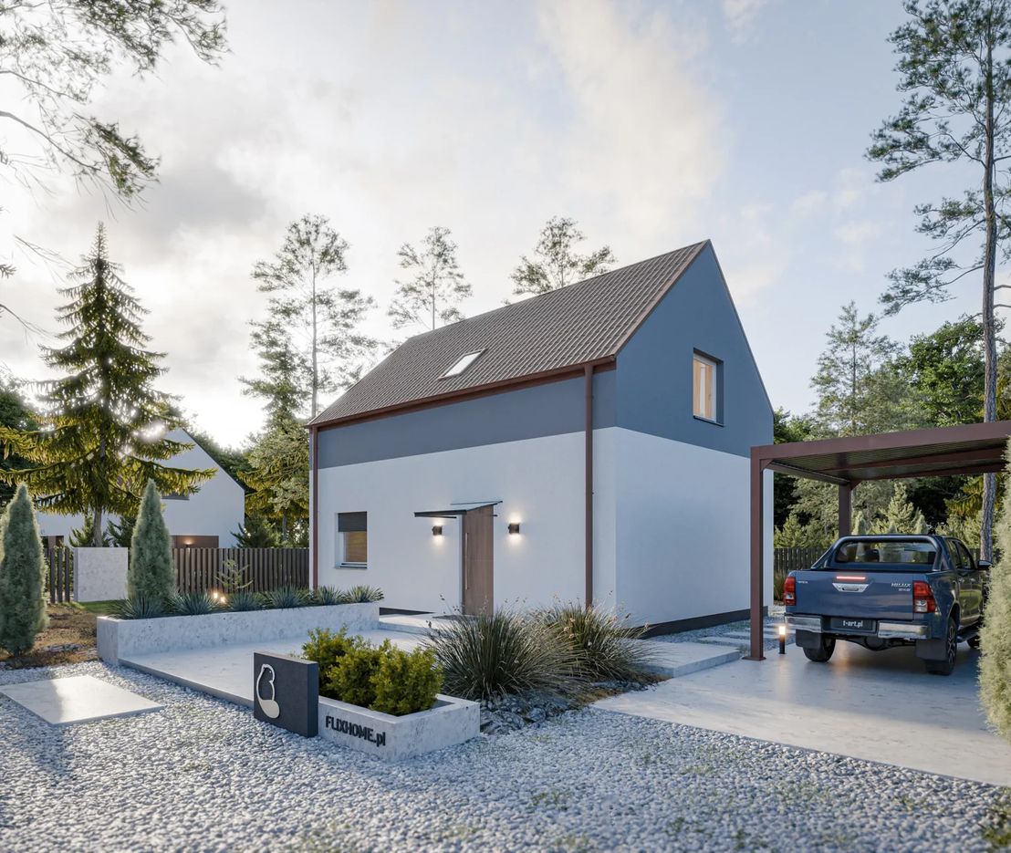 Dom prefabrykowany Piętrowy 95A (HFX1018)