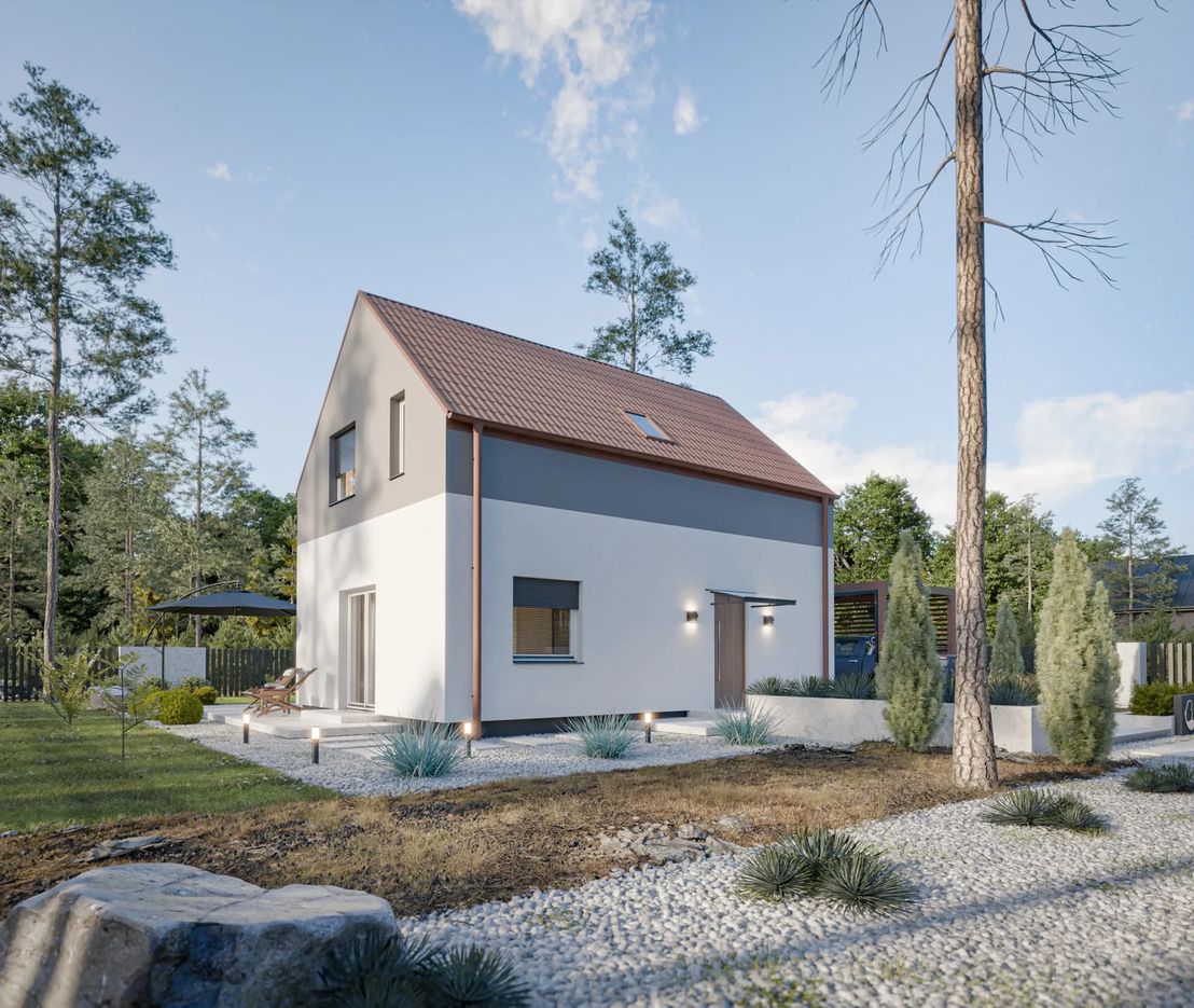 Dom prefabrykowany Piętrowy 95A (HFX1018)