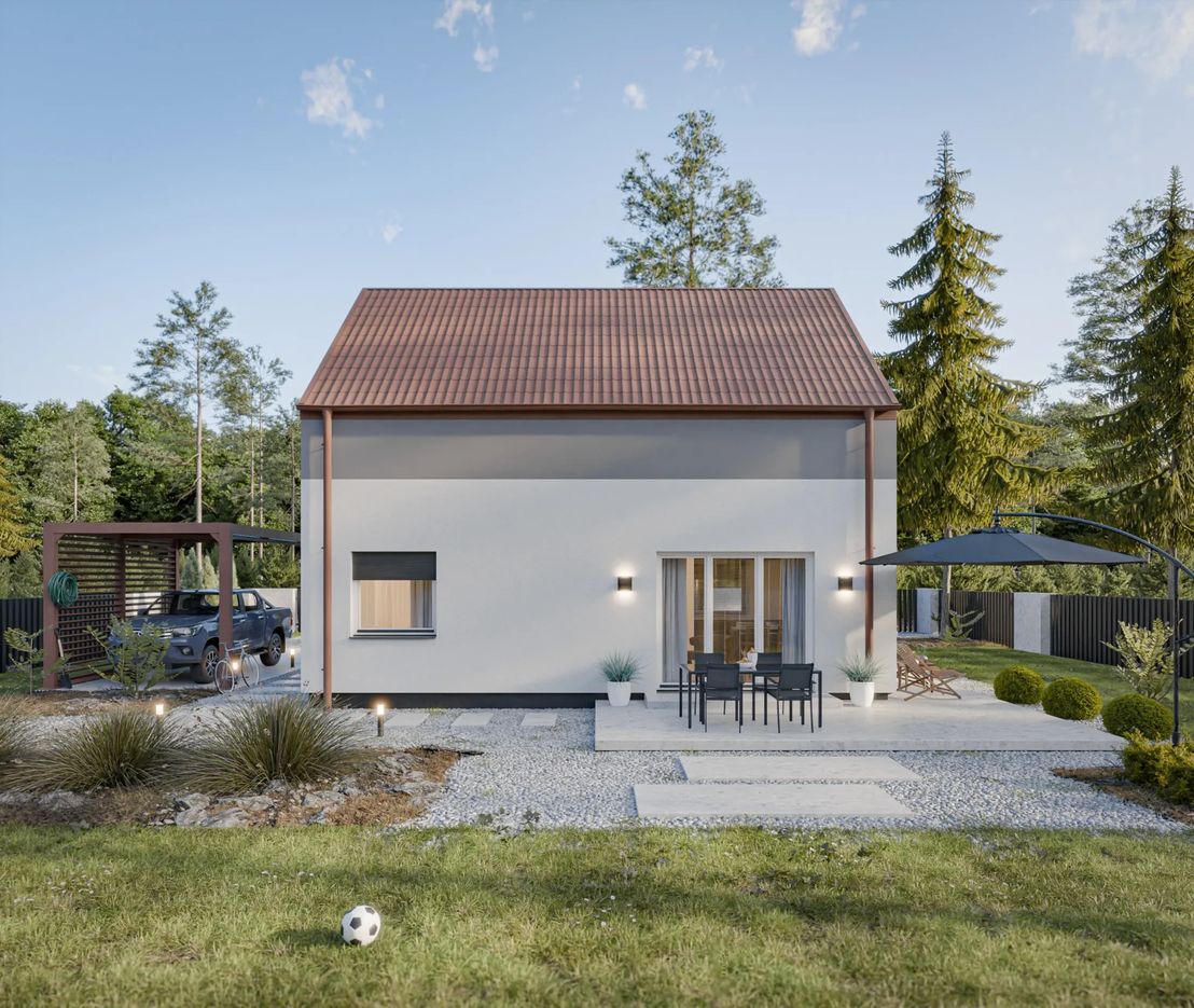 Dom prefabrykowany Piętrowy 95A (HFX1018)