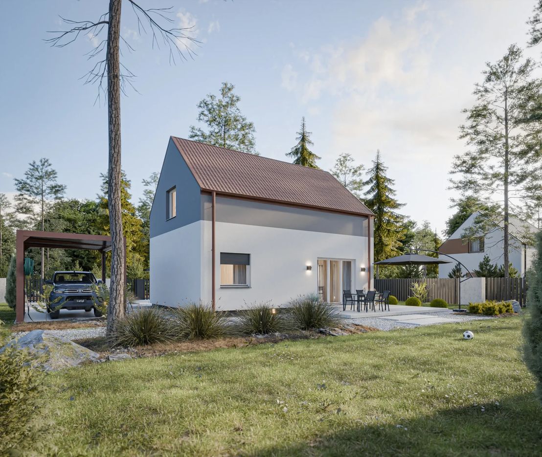 Dom prefabrykowany Piętrowy 95A (HFX1018)