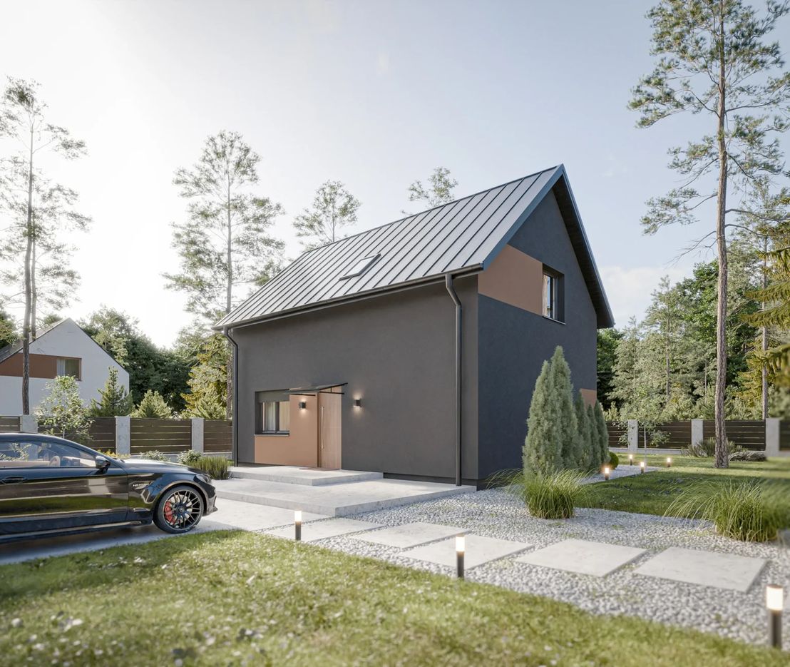 Dom prefabrykowany Piętrowy 95B (HFX1019)