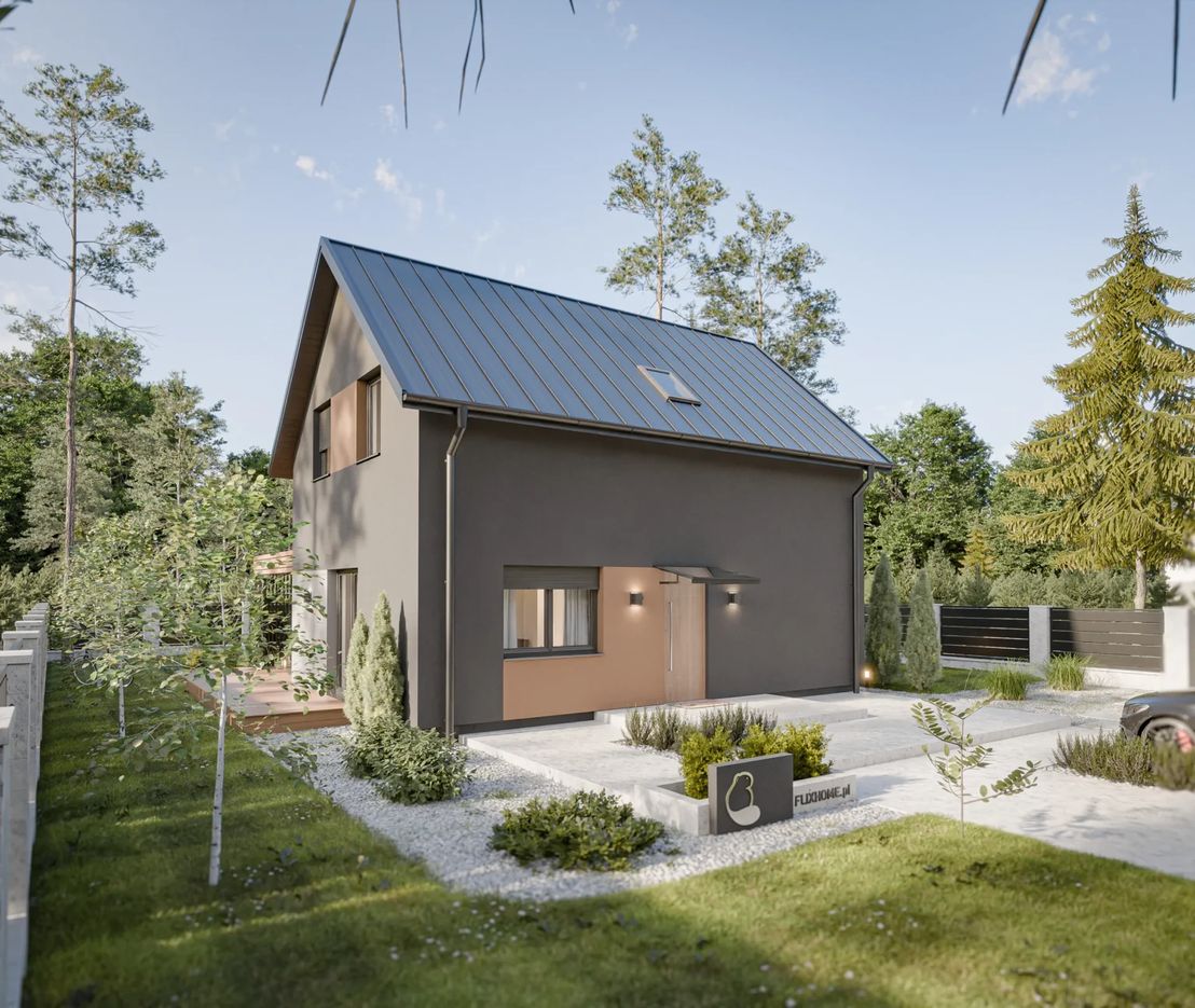 Dom prefabrykowany Piętrowy 95B (HFX1019)