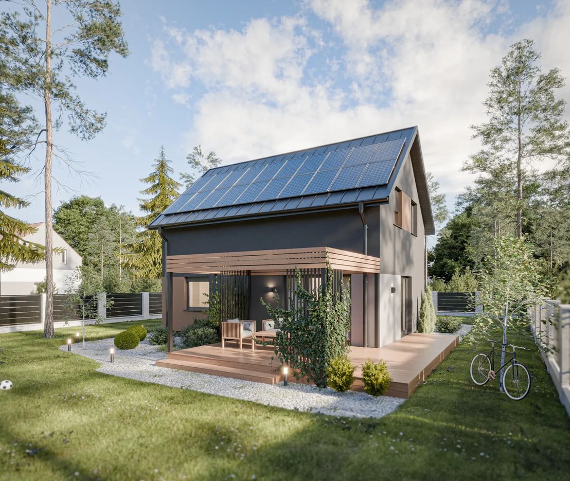 Dom prefabrykowany Piętrowy 95B (HFX1019)