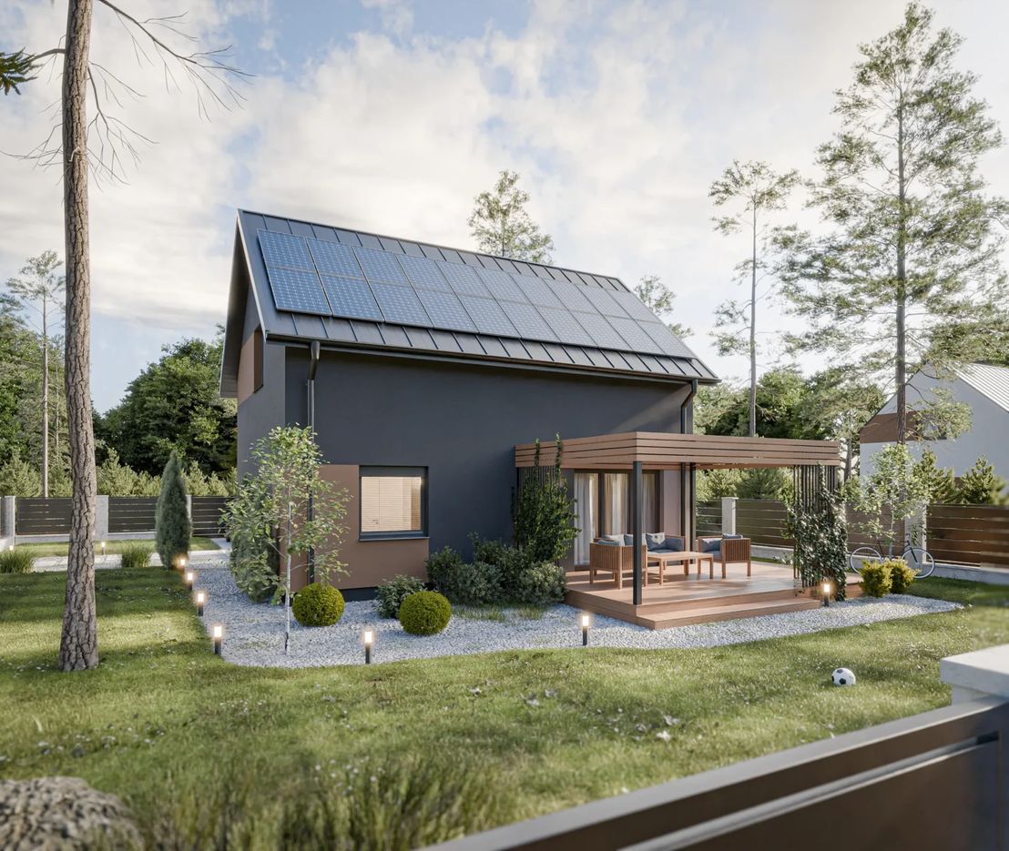 Dom prefabrykowany Piętrowy 95B (HFX1019)