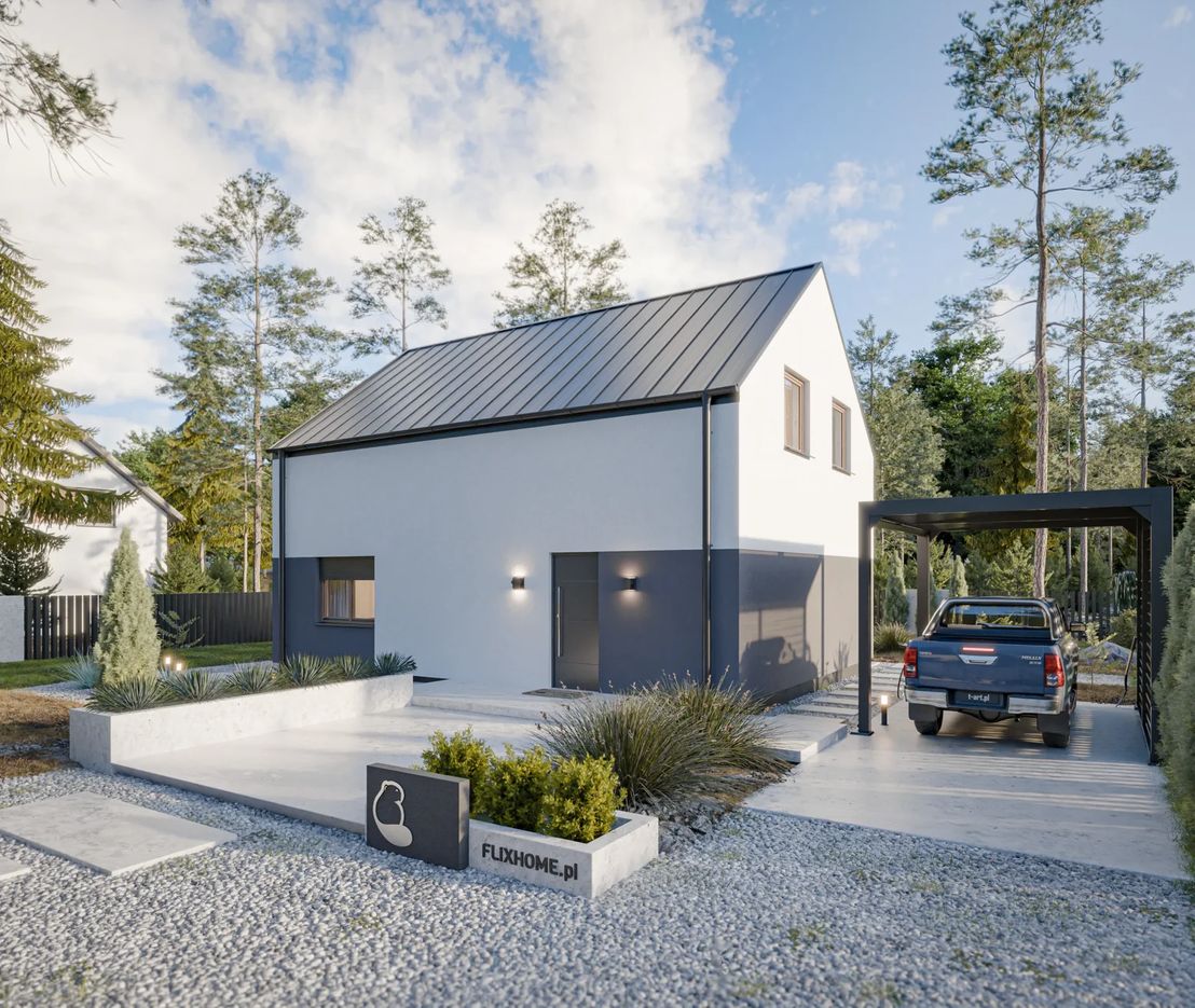 Dom prefabrykowany Piętrowy 130B (HFX1022)