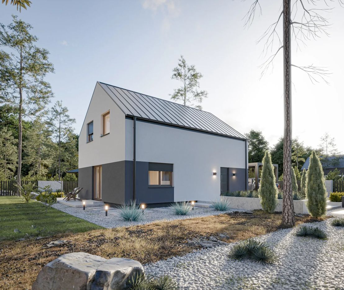 Dom prefabrykowany Piętrowy 130B (HFX1022)