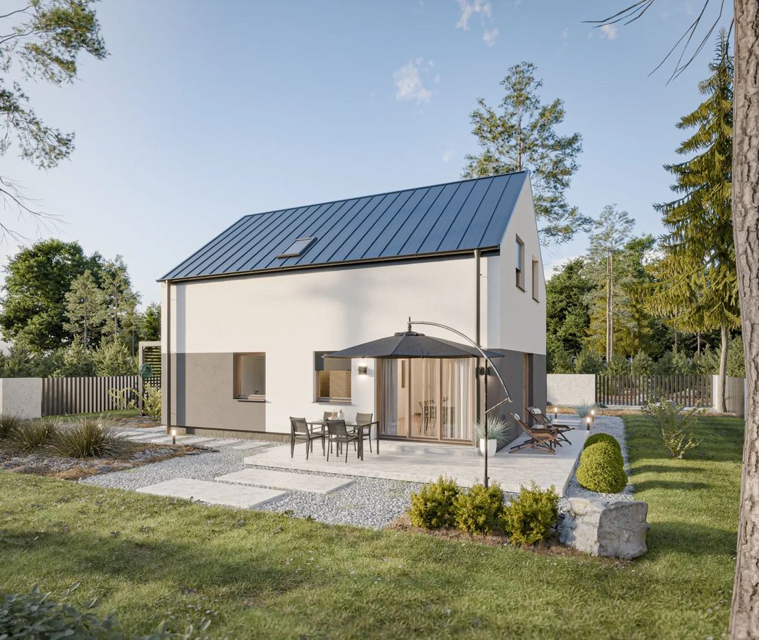 Dom prefabrykowany Piętrowy 130B (HFX1022)