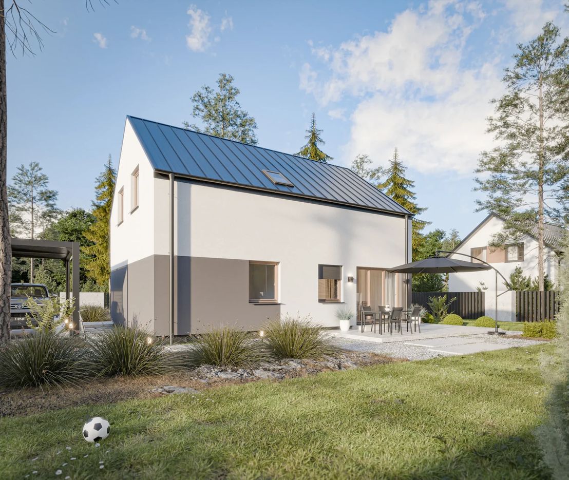 Dom prefabrykowany Piętrowy 130B (HFX1022)