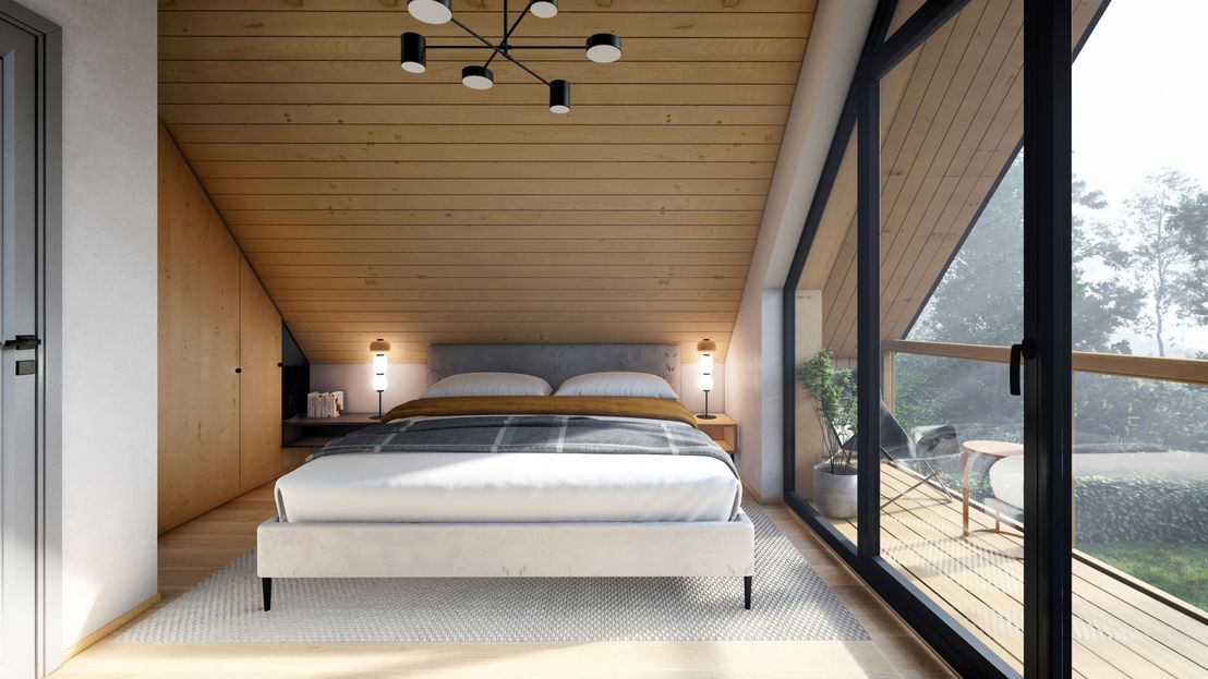 Dom prefabrykowany DH47 + przedsionek (HDH1013)