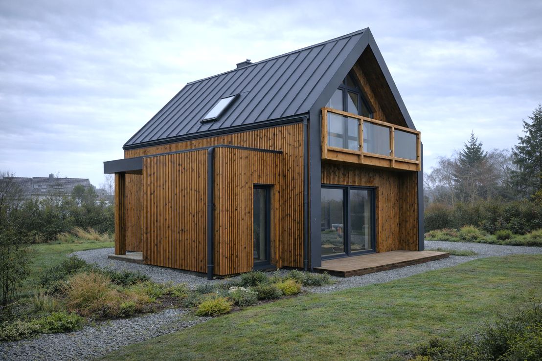 Dom prefabrykowany DH47 + przedsionek (HDH1013)