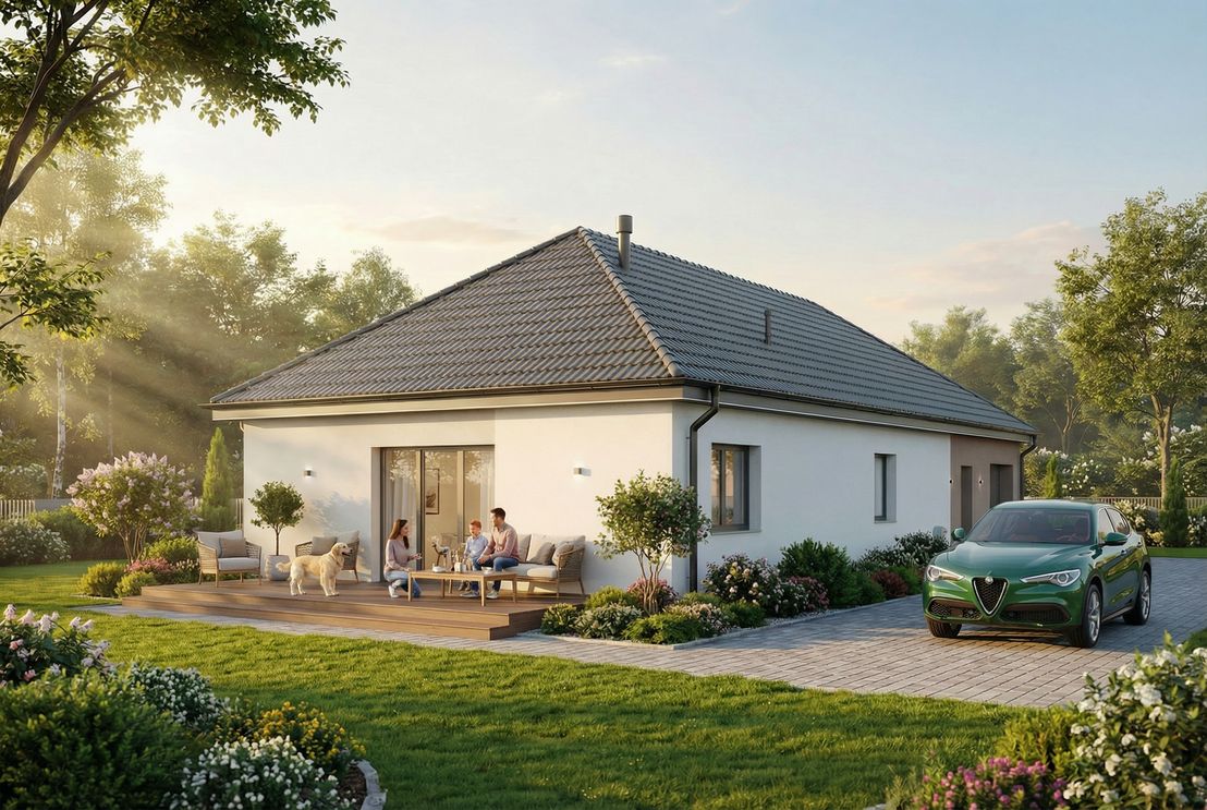 Dom prefabrykowany Parterowy 150A (HFX1038)