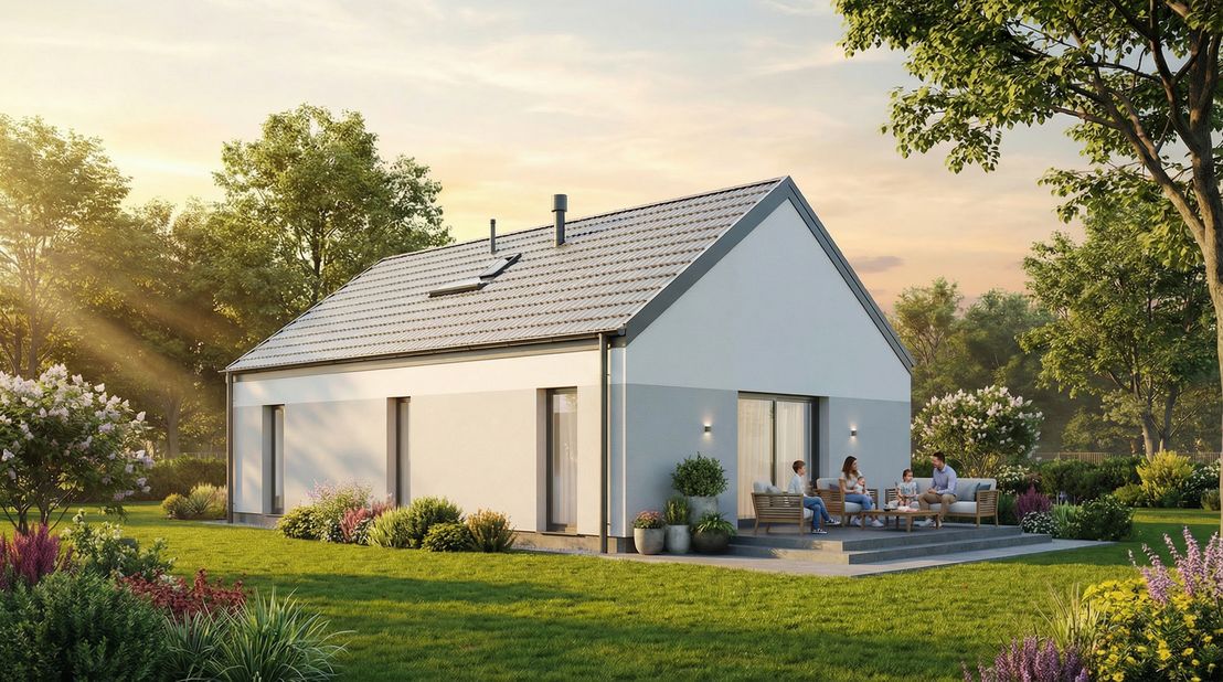 Dom prefabrykowany Parterowy 80B (HFX1042)