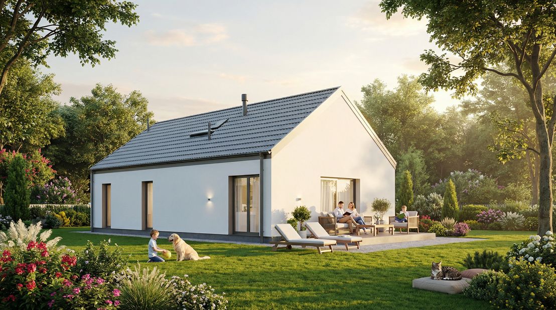 Dom prefabrykowany Parterowy 90B (HFX1043)