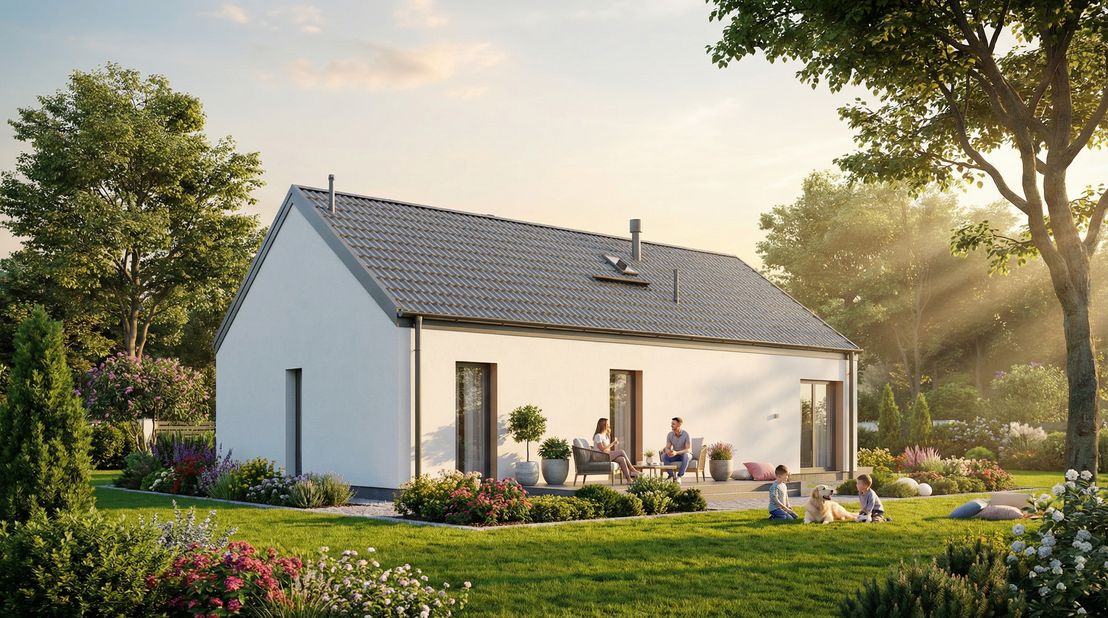 Dom prefabrykowany Parterowy 90B (HFX1043)