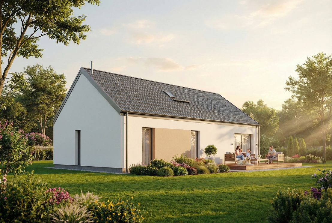 Dom prefabrykowany Parterowy 100B (HFX1044)