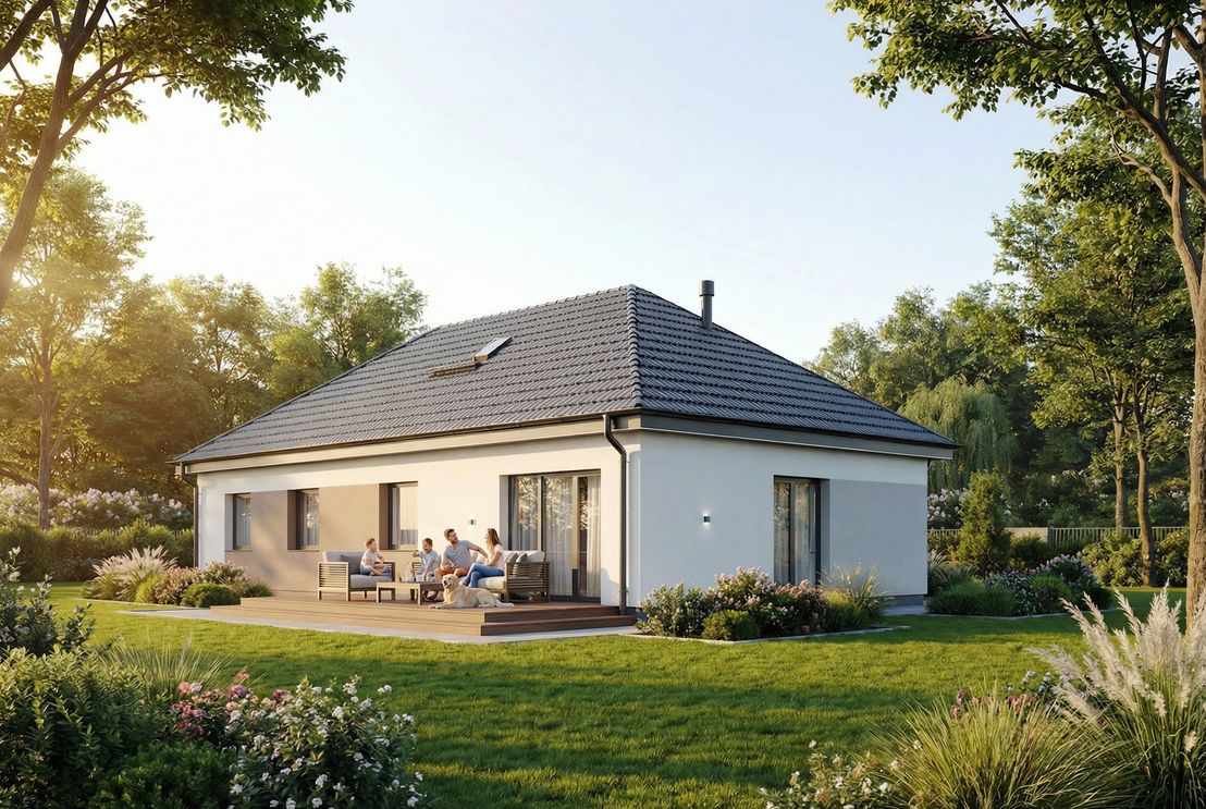 Dom prefabrykowany Parterowy 110A (HFX1045)