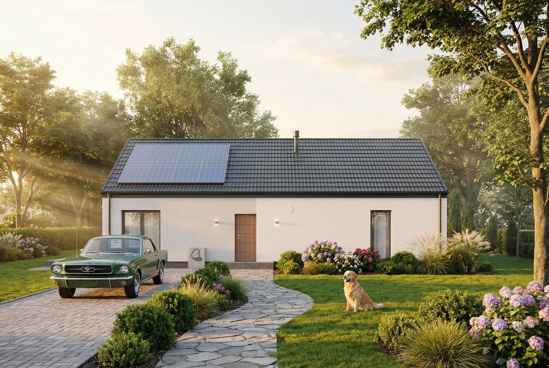 Dom prefabrykowany Parterowy 110B (HFX1046)