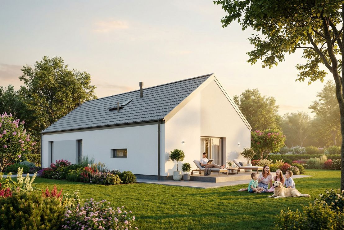 Dom prefabrykowany Parterowy 110B (HFX1046)