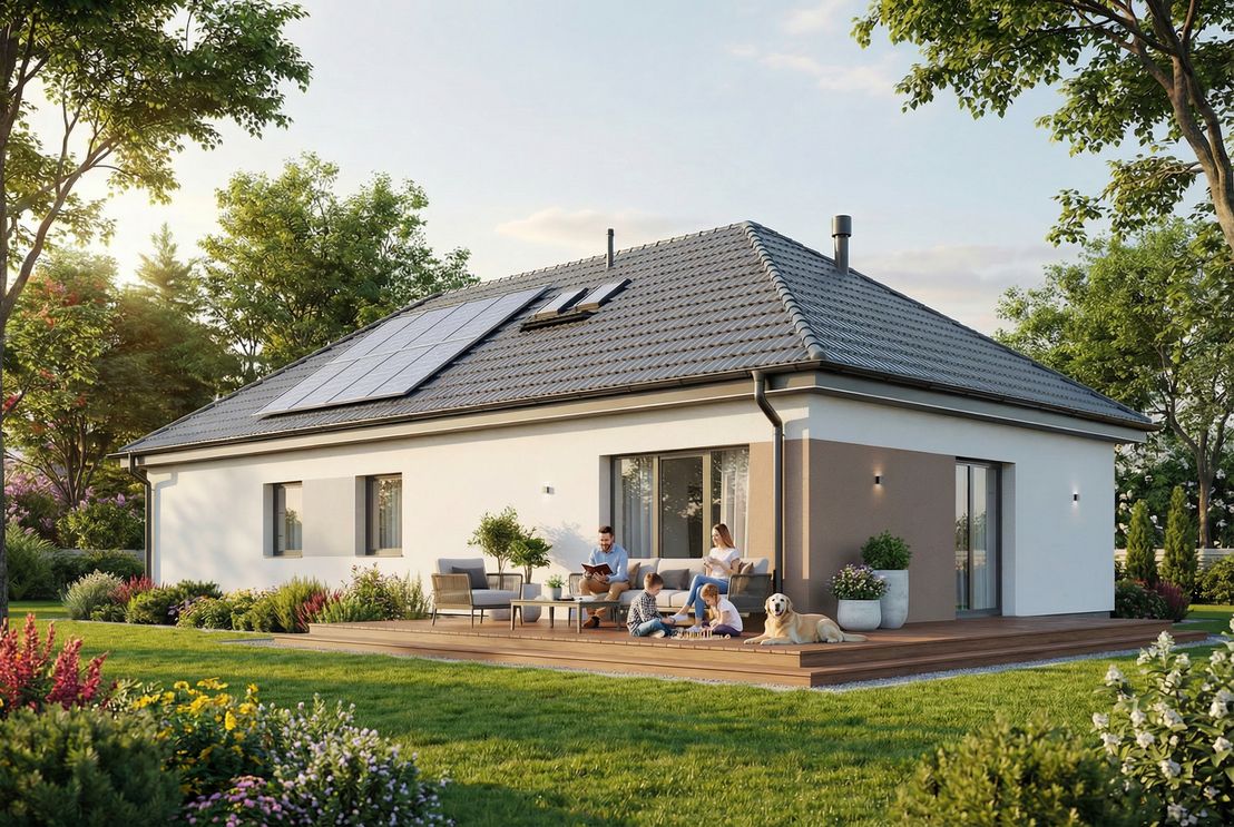 Dom prefabrykowany Parterowy 120A (HFX1047)