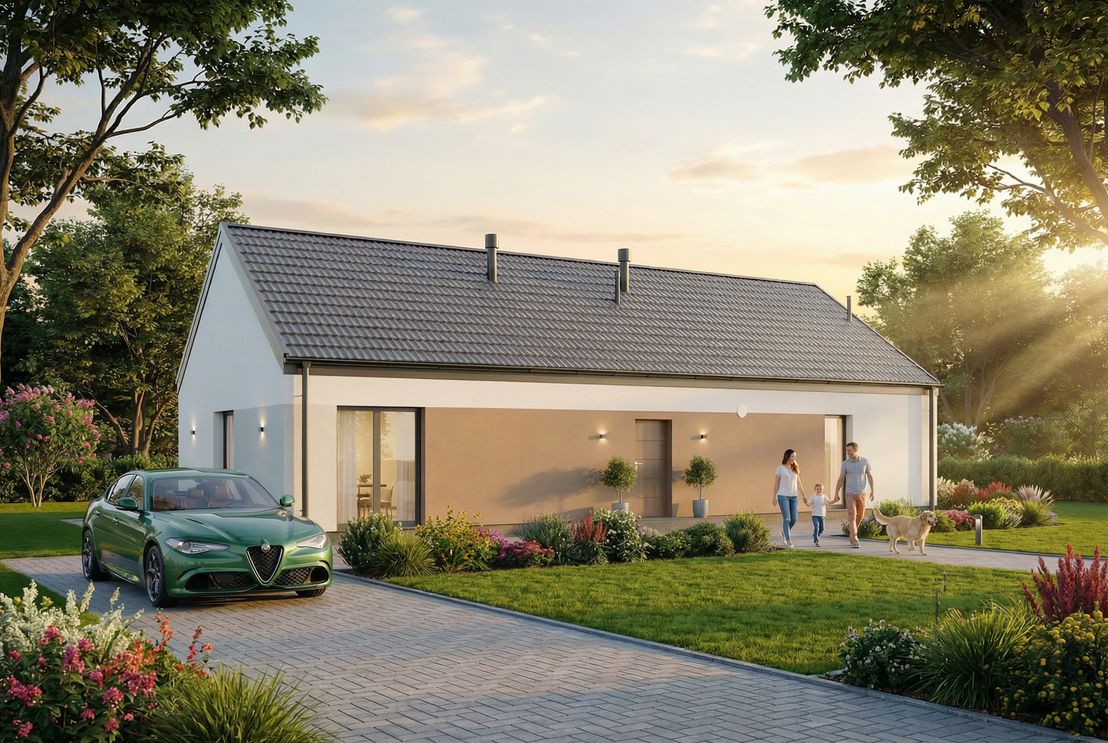 Dom prefabrykowany Parterowy 120B (HFX1048)