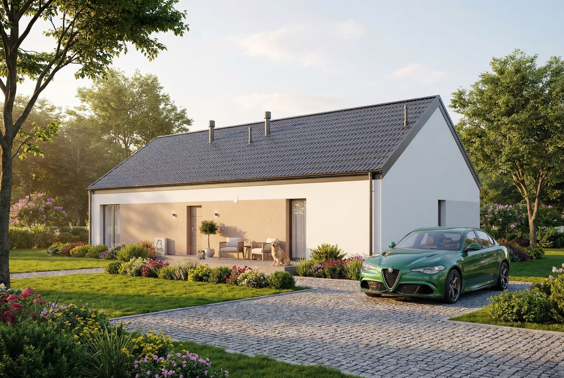 Dom prefabrykowany Parterowy 120B (HFX1048)