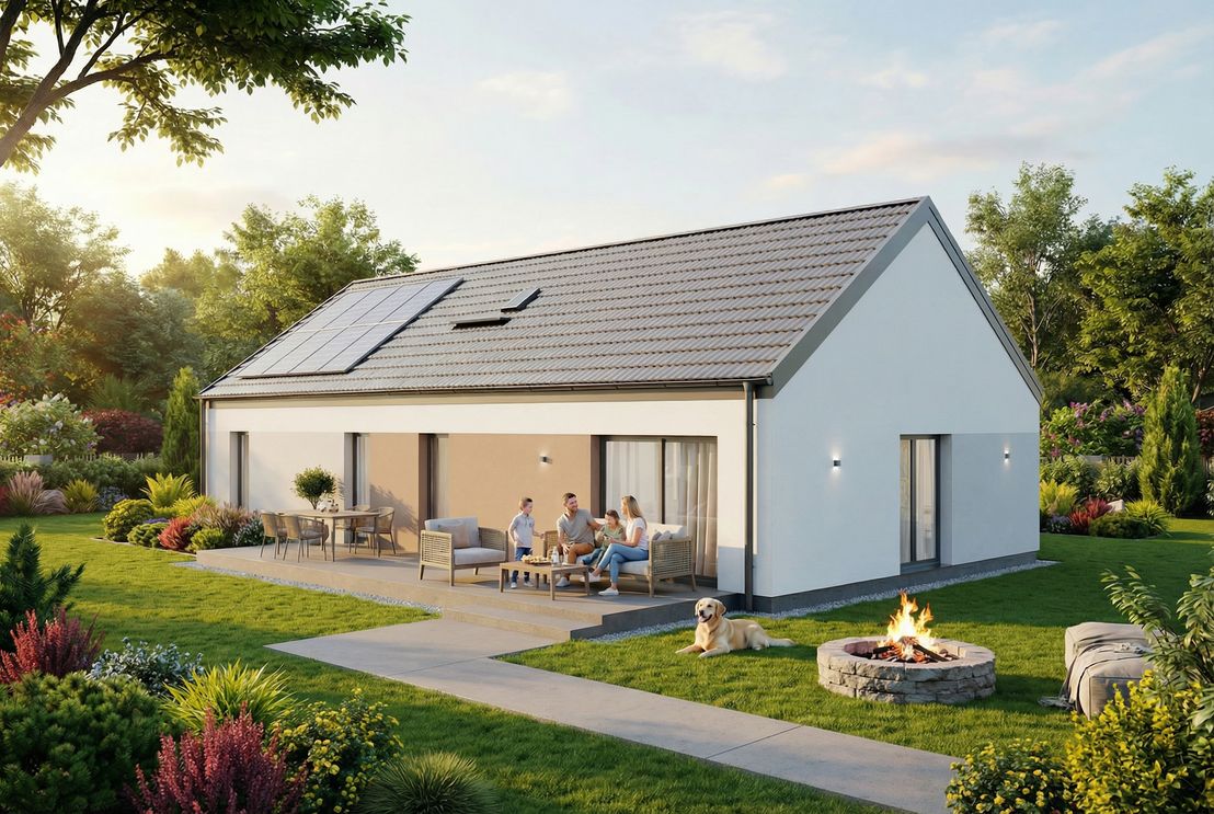 Dom prefabrykowany Parterowy 120B (HFX1048)