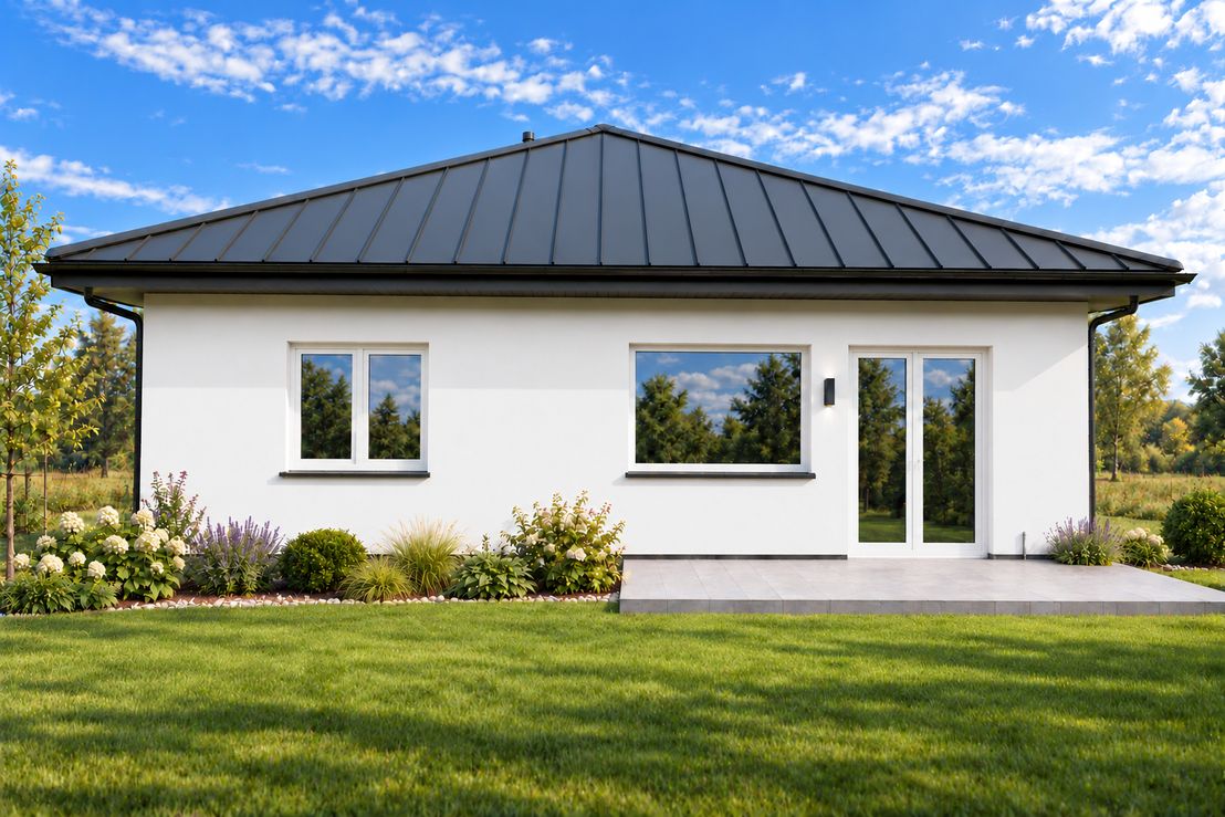 Projekt gotowy Dom keramzytowy Fiore 86 - parterowy dom o powierzchni 86,60 m², dach namiotowy - ujęcie 8