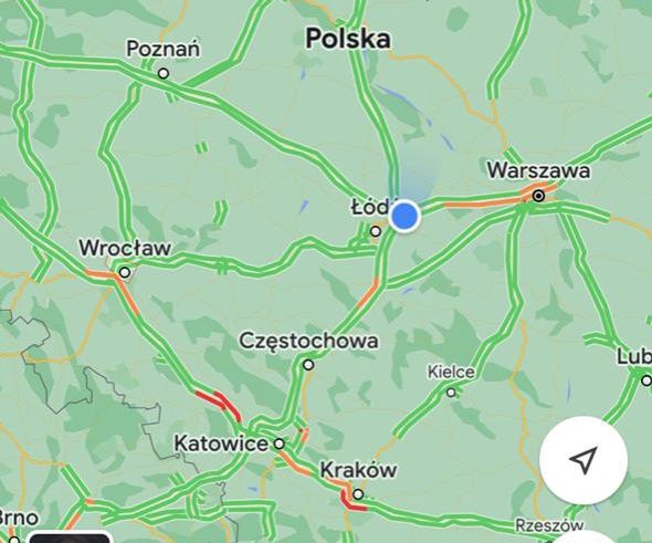 Ostatni kierowca podwozi mnie ok. 30 km do Łodzi 