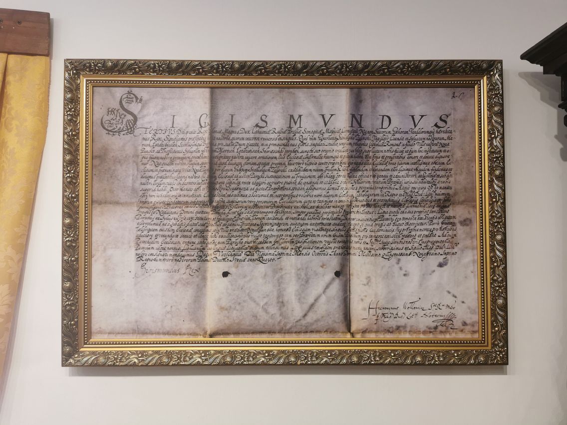 Kopia dokumentu podpisanego przez Zygmunta III Wazę