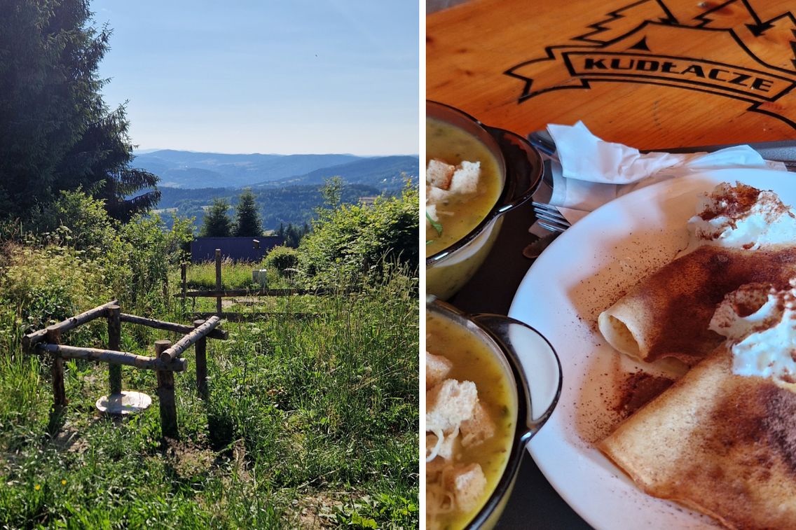 Widok ze schroniska i obiad polecany przez Roberta Makłowicza