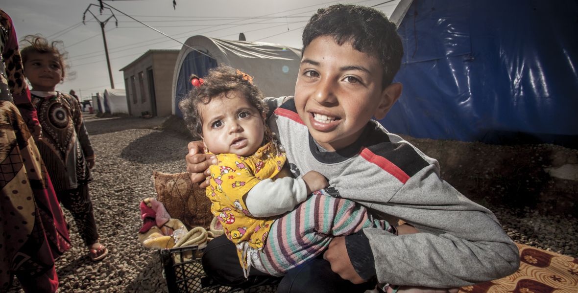 Irak, obóz dla uchodźców al Khazer. Luty 2017 roku