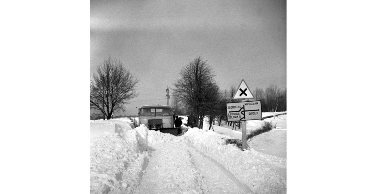 Zima 1963 roku. Okolice Wrocławia