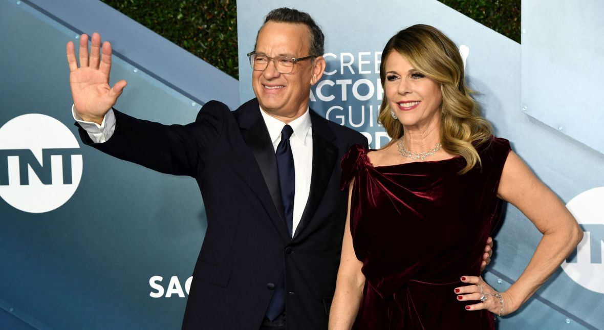 Tom Hanks z żoną, Ritą Wilson