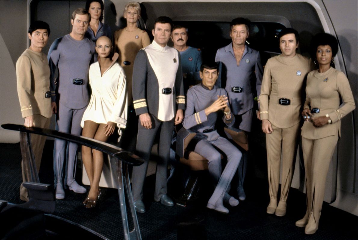 Obsada pierwszego kinowego filmu Star Trek, 1979 r. Pierwsza z prawej Nichelle Nichols jako Uhura