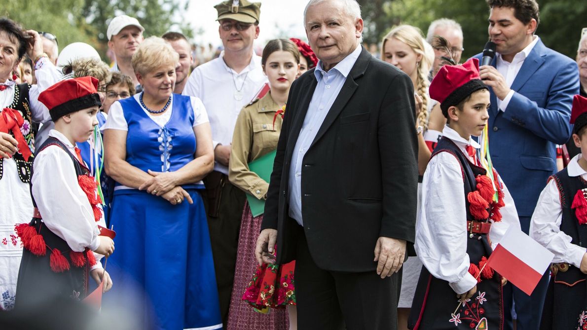 Jarosław Kaczyński na spotkaniu z wyborcami