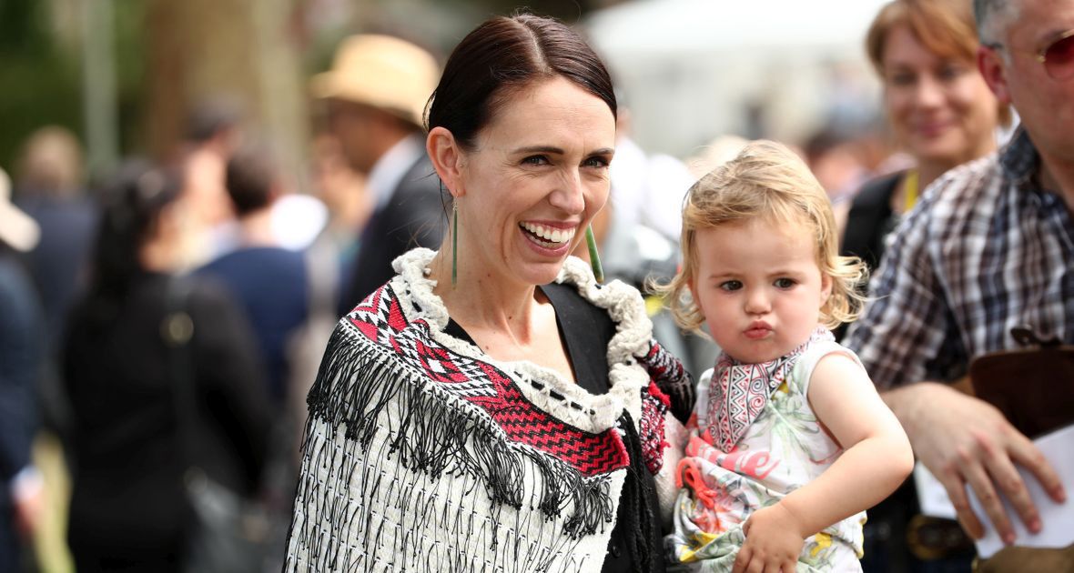 Jacinda Ardern ze swoją córką, Neve Gayford