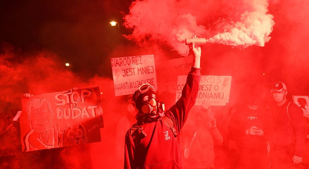Protest pod hasłem &quot;Na Warszawę&quot;. Stolica, 30 października 2020 roku