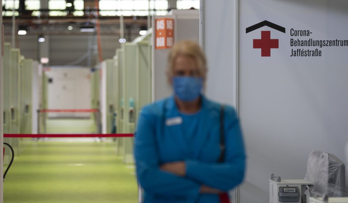 Tymczasowy szpital na 488 łóżek, zbudowany w Berlinie na wypadek nasilenia się epidemii koronawirusa, 14 sierpnia 2020 r.