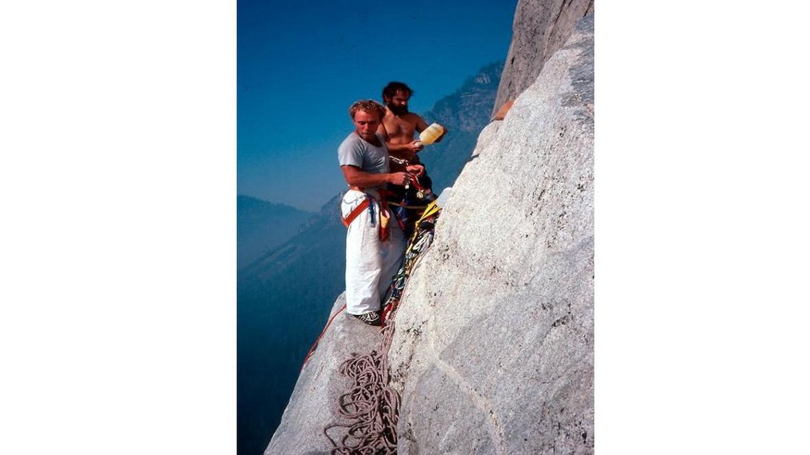 Tadeusz Karolczak i Janusz Majer. Sickle Ledge, Yosemite, rok 1980