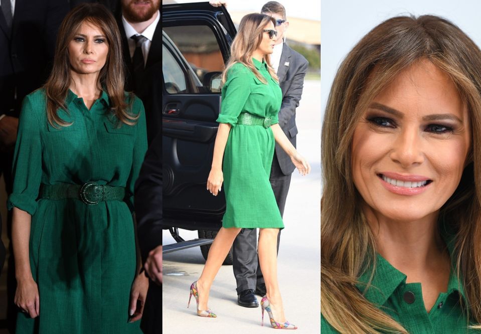 Melania Trump w zielonej sukience - Pudelek