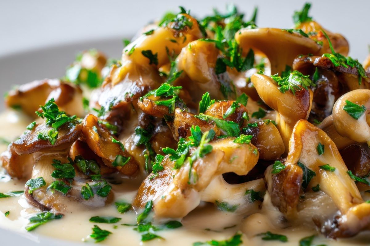 Mushroom cream sauce: aromatic and ready in a few steps