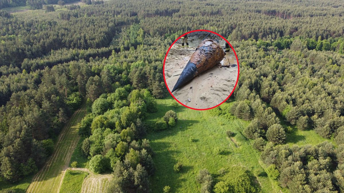 Rakieta V-2 z II wojny wydobyta w lasach Tuszymi przez 40 osób