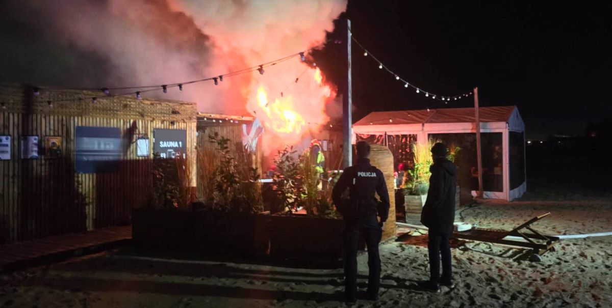 Pożar sauny przy lokalu M15 w Sopocie ugaszony w nocy