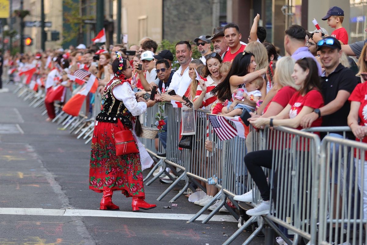 89th Pulaski Parade marches down Fifth Avenue in Manhattan