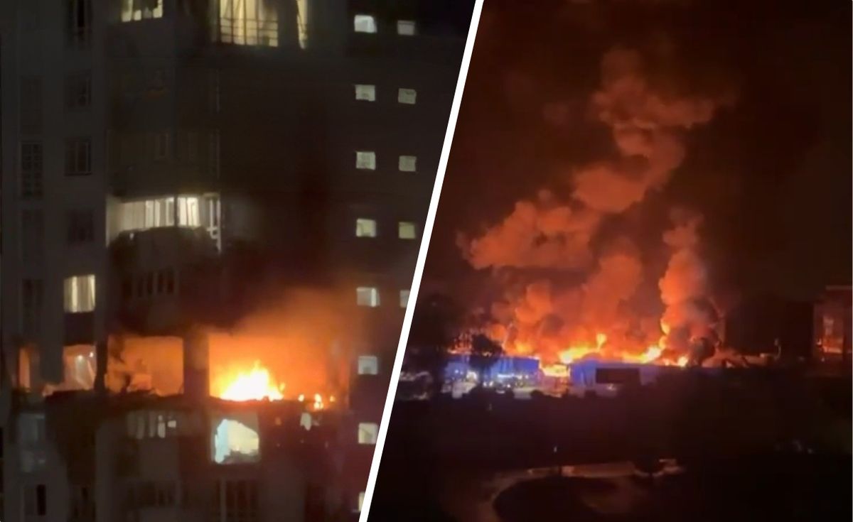 Rosyjskie drony uderzyły w Kijowie w 24-piętrowy blok; 13 domów zniszczonych pod Charkowem